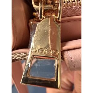 Bebe Talulla Mini Satchel Blush‎ Pink Monogram Canvas Crossbody Bag E02-4490J